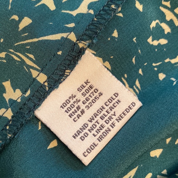 Kimchi Teal Green 100% Silk Dress - Picture 7 of 11